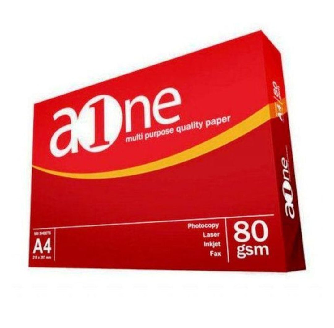 A ONE PHOTOCOPY PAPER-WHITE 80GSM-500 SHEETS